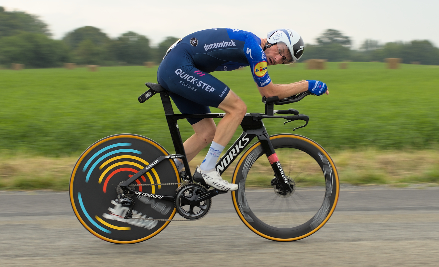 Le Belge Dries Devenyns lors de la 5e étape du Tour de France 2021 entre Changé et Laval (53).